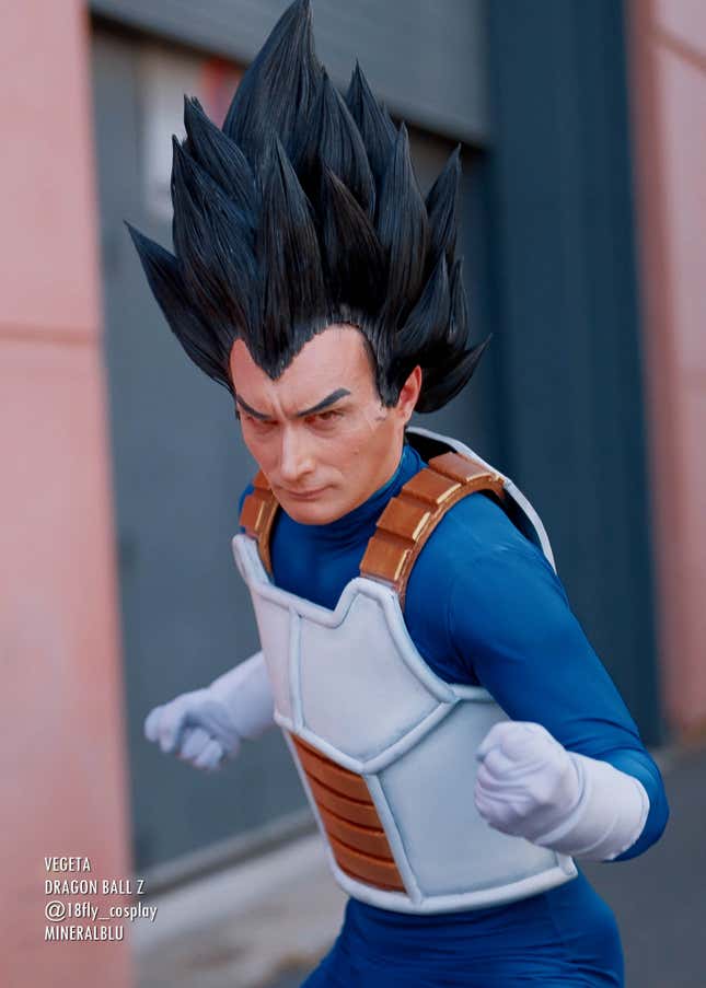 Vegeta from Dragon Ball Z cosplay at Japan Expo.