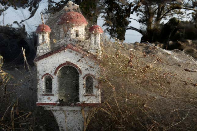 Not an entire church, just a small shrine. But covered.