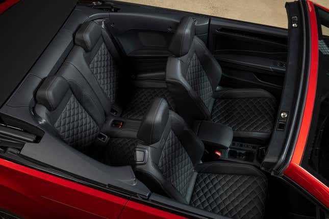 The seats of a Volkswagen T-Roc Convertible