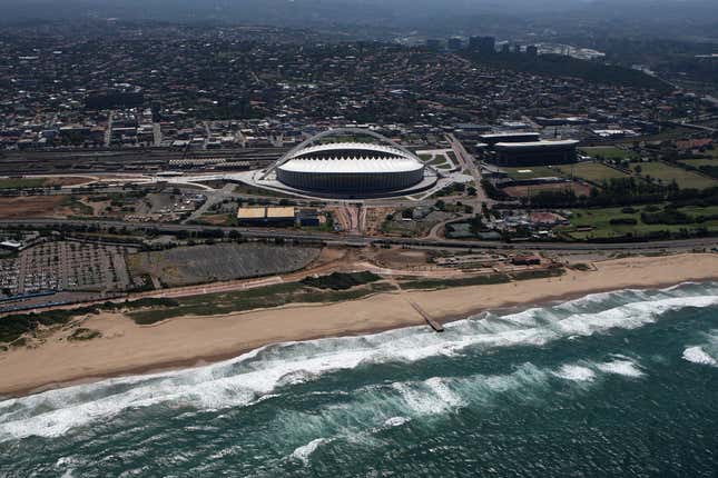 The Moses Mabhida Stadium in Durban, South Africa