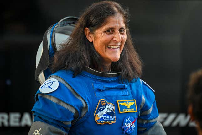 Image for article titled Boeing Starliner astronaut Suni Williams set a new record during her ISS spacewalk