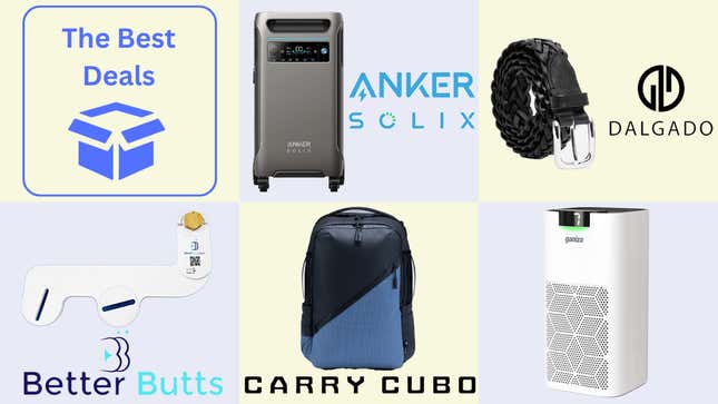 Image for article titled Best Deals of the Day: Anker Solix, Dalgado, Better Butts Bidet, Ganiza Air Purifier, Carry Cubo &amp; More