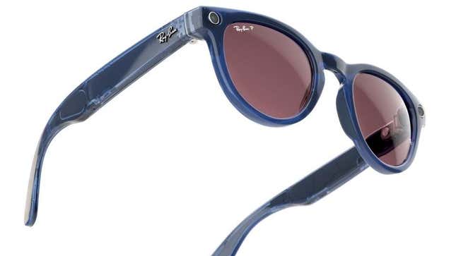 The Meta Ray-Ban Smart Glasses in blue