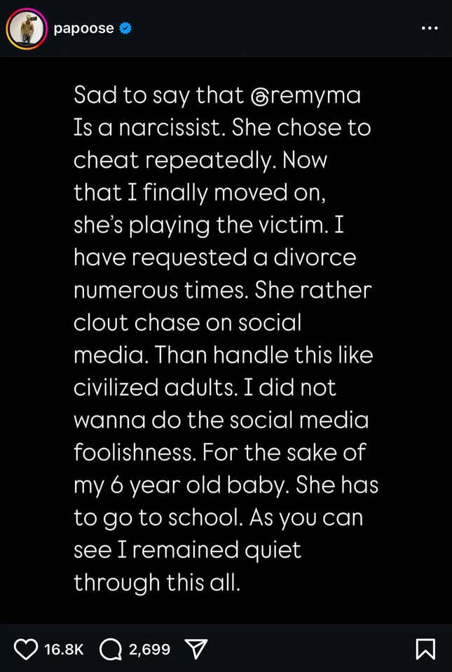 Image for article titled Inside The Messy Relationship of Rappers Remy Ma and Papoose