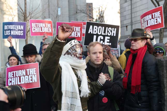 Therese Patricia Okoumou arrives for her sentencing at federal court in New York Mar. 19, 2019.