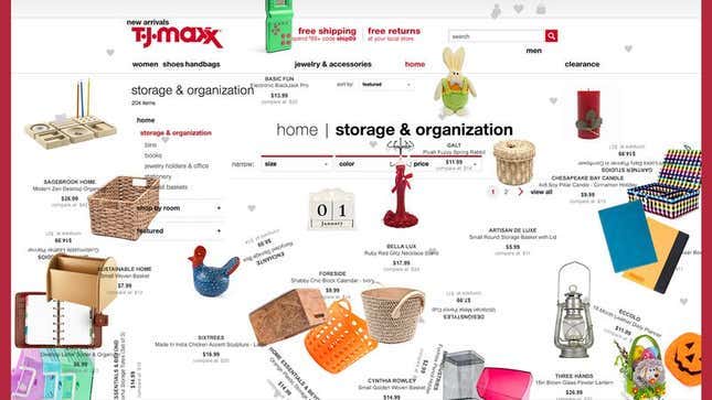 T.J. Maxx Recreates In-Store Shopping Experience With New Website That  Randomly Scatters Products All Over The Place