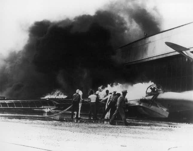 Image for article titled What the attack on Pearl Harbor looked like from the air and ground