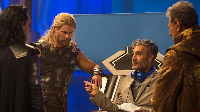 Taika Waititi on set of Thor: Ragnarok