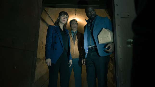 Katja Herbers, Aasif Mandvi, and Mike Colter in Evil 