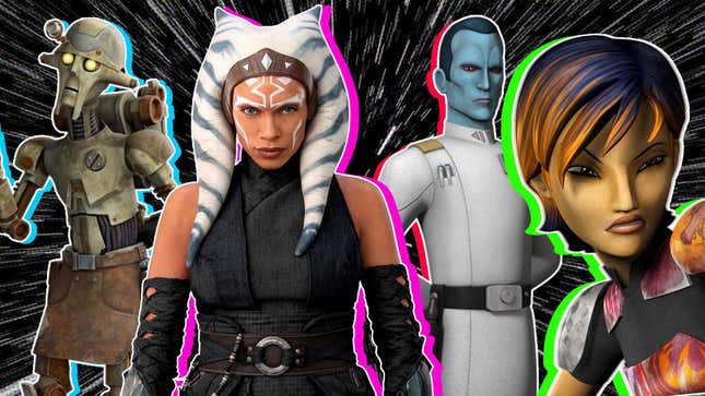 Huyang, Ahsoka Tano, Thrawn, and Sabine Wren