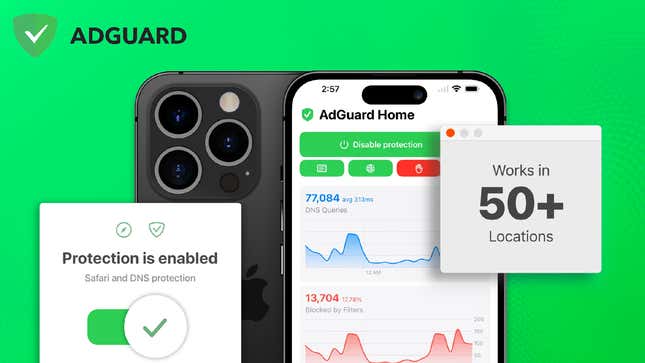 Image for article titled A Lifetime Subscription to AdGuard Is $17 Right Now