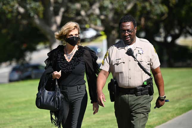 Judy Huth outside the courthouse on June 1, 2022, at Los Angeles Superior Court in Santa Monica, California. 