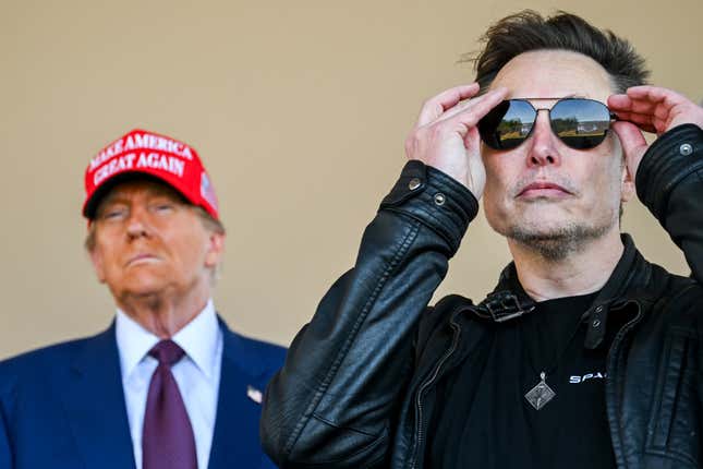 Image for article titled Elon Musk says don&#39;t blame him for everything Trump is doing
