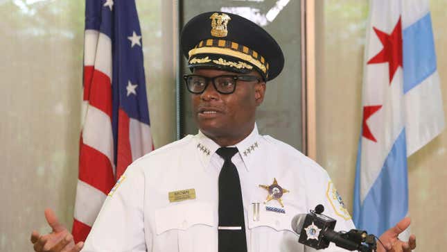 Chicago Police Superintendent David Brown speaks at a news conference on Monday, July 27, 2020 in Chicago. Chicago’s civilian police oversight agency announced Thursday, April 29, 2021 it has completed a 16-month investigation into a wrongful 2019 raid during which social worker Anjanette Young was forced to stand naked and handcuffed. COPA says it has delivered its findings and recommendations to Superintendent Brown, but won’t reveal them until he has reviewed them.