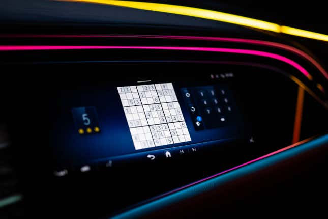 Passenger screen of a 2024 Mercedes-Benz E350