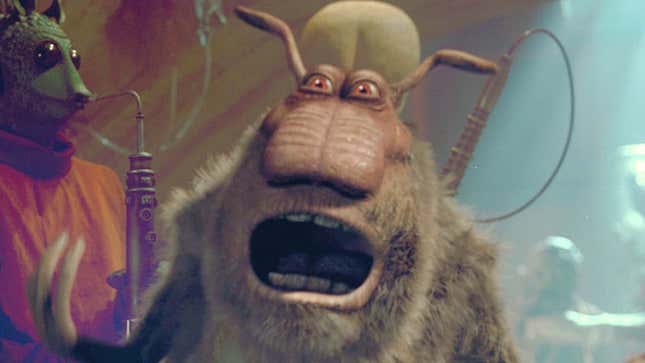 A screenshot of the alien Joh Yowza from Return of The Jedi. 