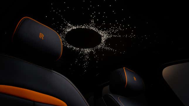 The eclipse-themed headliner of a Rolls-Royce Ghost