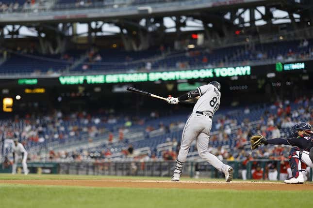 Chicago White Sox center fielder Luis Robert Jr. (88) is no longer considered off-limits in trade talks.