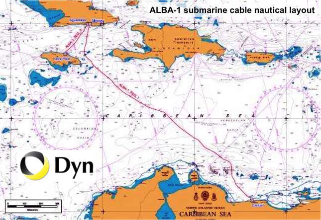 Image for article titled Cuba’s sole underwater Internet cable is going to see a lot more traffic – and some company