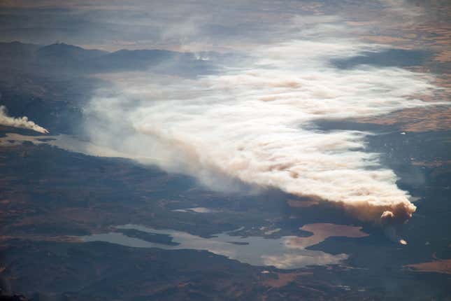 Image for article titled The destructive power of wildfires, seen from space