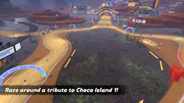 An overview of the Choco Island 1 tribute race.