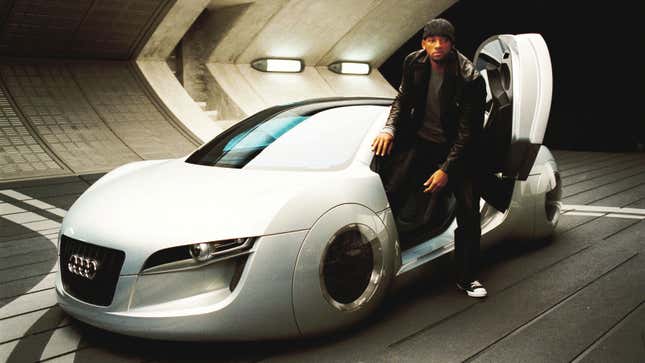 Will smith steps out the Audi RSQ from I,Robot