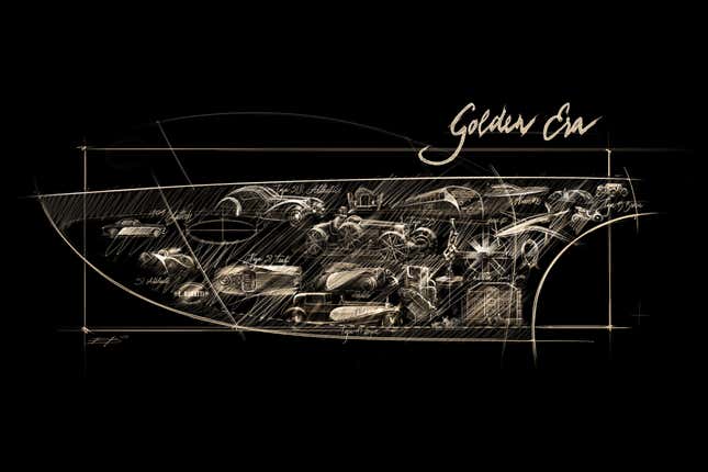 Artwork layout for the Bugatti Chiron Golden Era