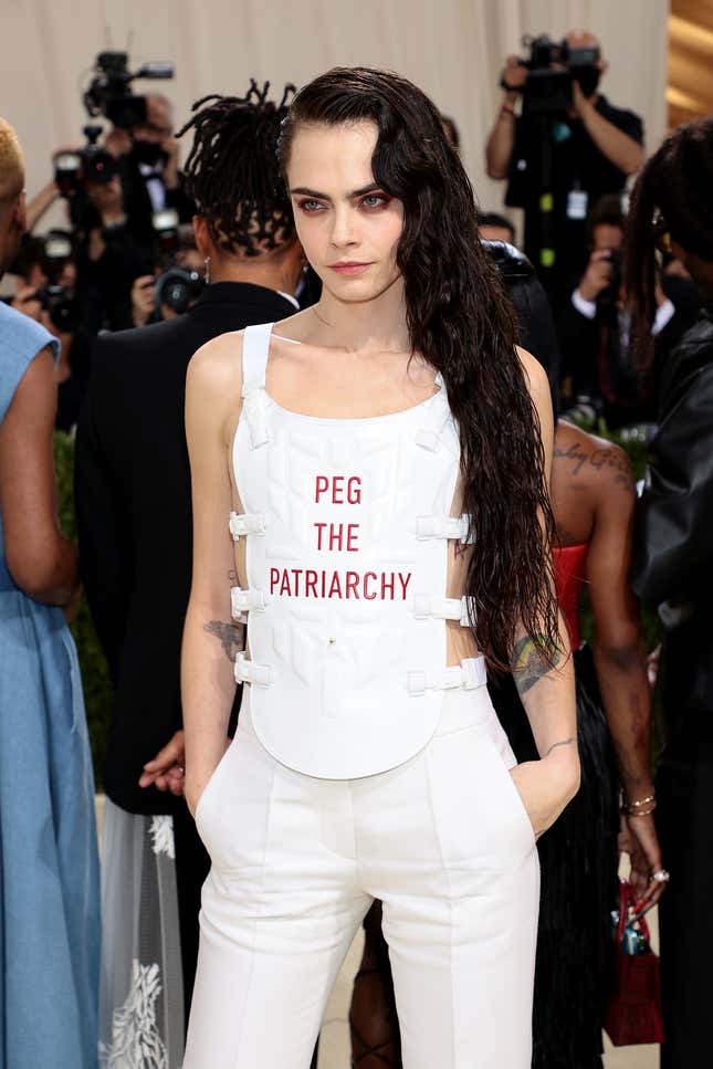 Image for article titled Luna Matatas Wore 'Peg The Patriarchy' Long Before Cara Delevingne