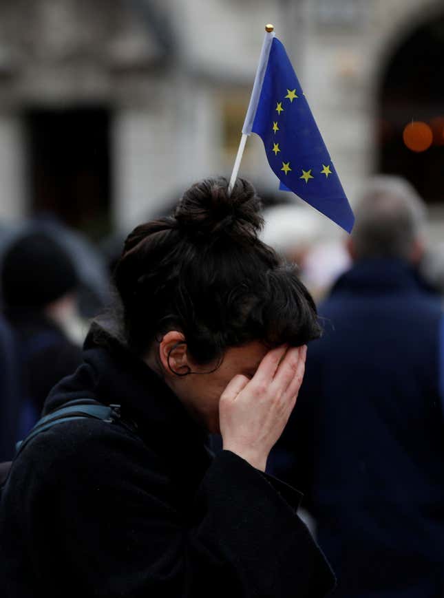 Image for article titled Britain isn’t buying Theresa May’s pleas to come together on Brexit