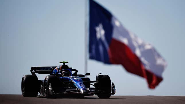 Logan Sargeant in Free Practice 1 during the 2022 United States Grand Prix.