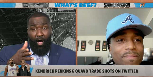 Image for article titled What&#39;s Beef? Quavo, Kendrick Perkins Squash Their Social Media Feud