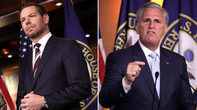 Image for article titled Eric Swalwell Called Kevin McCarthy a ‘P-ssy' on the House Floor and a Hilarious Fight Broke Out