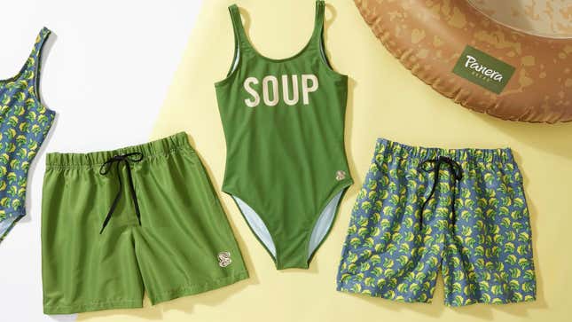 Image for article titled Panera's Swimwear Collection Is Weird, Broccoli-Inspired, and Already Sold Out