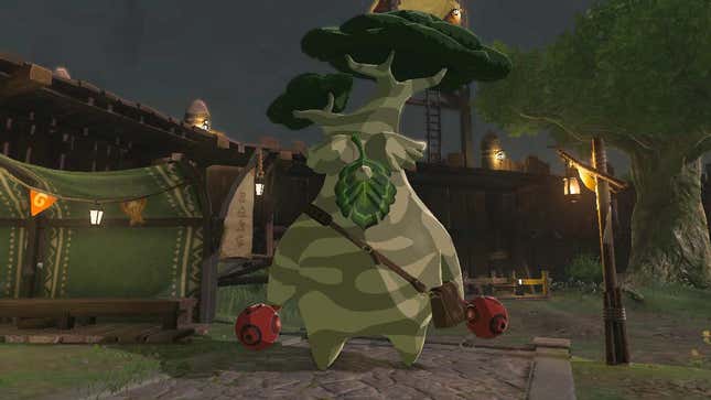 Hestu is seen standing in Lookout Landing while holding his maracas.