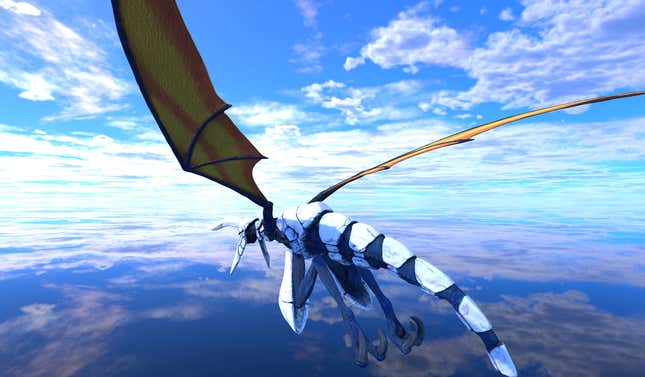 A screenshot from Panzer Dragoon Voyage Record