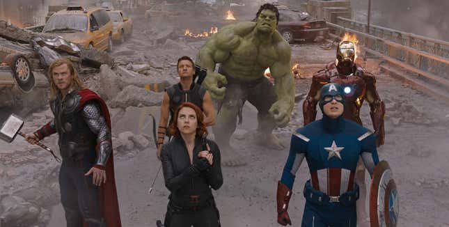 The Avengers joined together