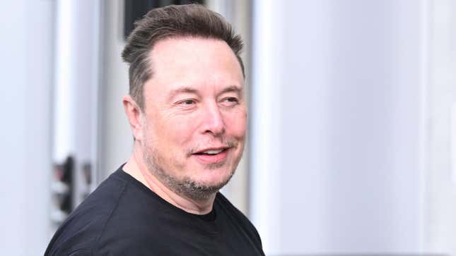Tesla CEO Elon Musk leaves the Tesla Gigafactory Berlin-Brandenburg on March 13, 2024.