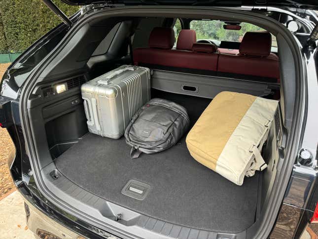 Filled cargo area of a 2025 Mazda CX-70