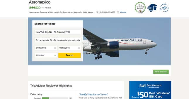 Airline review.