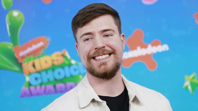 MrBeast appears at the 2023 Nickelodeon Kids' Choice Awards.