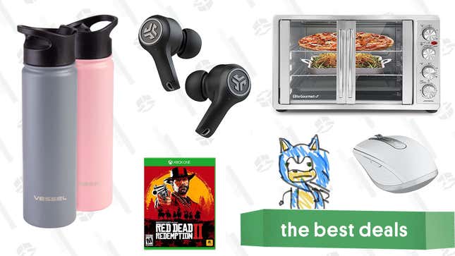 Image for article titled Thursday&#39;s Best Deals: Elite Gourmet 45L Convection Toaster Oven, Vessel Water Bottles, Red Dead Redemption II, JLab Epic Air ANC Wireless Earbuds, and More