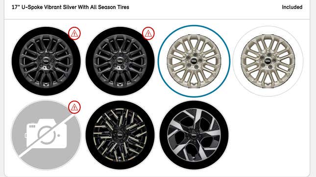 All of the wheel options for the new Mini Cooper S