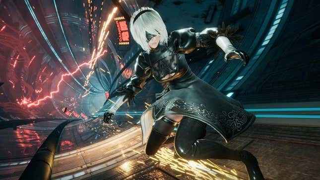 Nier's hero prepares to attack. 