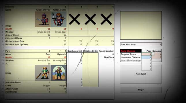 Image for article titled Someone Created A Fallout-Inspired Game In Excel That You Can Play At Work