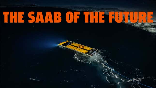 A photo of the Saab Sabertooth with the caption "The Saab of the future". 