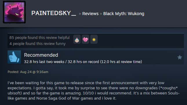 Image for article titled Black Myth: Wukong, As Told By Steam Reviews