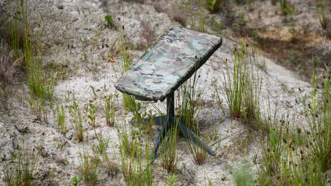 Camouflaged Starlink satellite internet system during military exercises in the Chernihiv region, Ukraine, June 2023