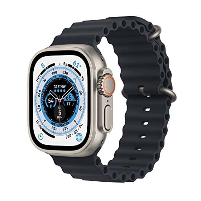 Image for article titled Apple Watch Ultra [GPS + Cellular 49mm] Titanium Case with Midnight Ocean Band, Now 12% Off