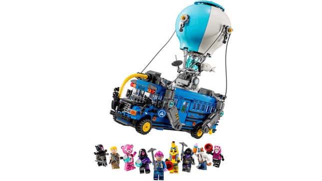 An image shows the Battle Bus Lego set. 