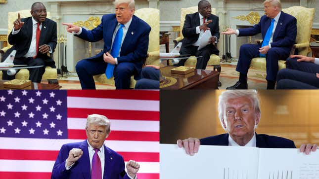 Image for article titled Mystery White Billionaire Tells Trump There's no 'White Genocide' in South Africa, Trump Plans Revenge Against A-List Celebs, Feds After Chicago's Black Mayor For Hiring Practices, Hopeful News For Federal Workers After Trump's Layoff Tirade and Other Political News